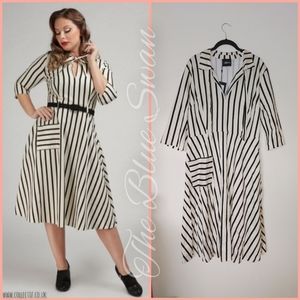 NWT Collectif Darcey Ghost Stripe Dress 2X